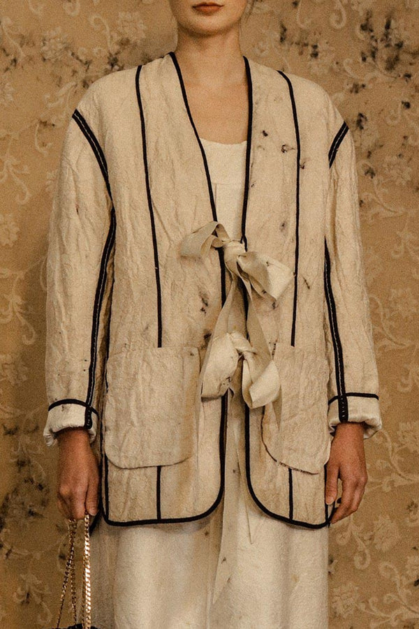 MUTEDANCE striped flower dye jacket MD22FW53 PM53